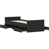  Kreveta s uzglavljem i podnožjem crni 75 x 190 cm | shoptok.hr