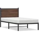 Metalni okvir kreveta bez madraca smeđi hrast 90x200 cm | shoptok.hr