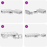  Set vanjskih sofa 9 kom. Bijela i krem | shoptok.hr