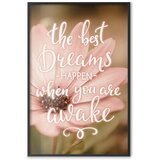  Plakat - The Best Dreams Happen When You Are Awake 60x90 Crni okvir | shoptok.hr