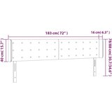  Uzglavlje s ušima tamnosivo 183x16x78/88 cm od tkanine | shoptok.hr