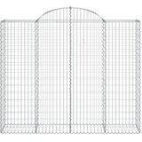  Lučne gabionske košare 14kom 200x50x160/180cm pocinčano željezo | shoptok.hr