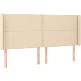  Uzglavlje s ušima krem 203x16x118/128 cm od tkanine | shoptok.hr