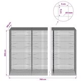  Gabion s žicom debljine 5 mm i mrežom 5x5 cm 700x100x200 cm - 100 cm 200 cm 700 cm | shoptok.hr