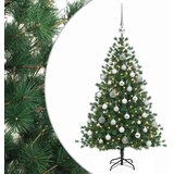  Umjetno božićno drvce s kuglicom 150 cm 150 LED lampica - 150 cm s LED-ima i srebrnim lopticama | shoptok.hr