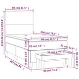 Krevet s oprugama i madracem tamnosmeđi 80x200 cm od tkanine | shoptok.hr