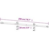  Klizna vrata Prirodna i crna 85 x 210 cm Čvrsta borovina | shoptok.hr