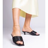  Black low-heeled mules Launay | ePonuda.com