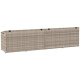  Vrtna kutija za pohranu svijetlosiva 220x50x58 cm poli ratan | shoptok.hr