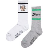 Merchcode Accessoires Popeye Socks 2-Pack heathergrey/white | shoptok.hr