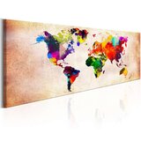  Slika - World Map: Colourful Ramble 150x50 Cijene