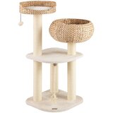 Costway Lesena praskalnica za mačke s košaro in sisalom 104 cm, (5000203654) | Shoptok.si