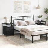 vidaXL Nočne omarice 2 kosa Črna Oreh 44x45x60 cm Inženirski les, (22008073) | Shoptok.si