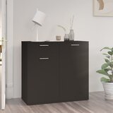 Maison Chic Komoda - Predalnik črna 80x36x75 cm iverna plošča, (21715906) | Shoptok.si