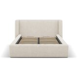 Windsor & Co Sofas kremno bela oblazinjena zakonska postelja s prostorom za shranjevanje z letvenim dnom 160x200 cm jason – | Shoptok.si