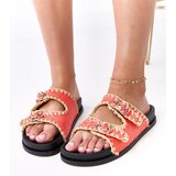  Orange woven slides with buckles Sameli | Shoptok.si