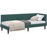  Kutni okvir kreveta Tamnozelena 80 cm x 200 cm Baršun | shoptok.hr