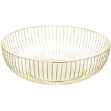 Altom design Okrugla Metalna Košara za Voće - Zlatna | shoptok.hr