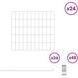  Ograda za vrt s kolčićima 24 pcs 55 x 50 cm Mesh Srebrna | Eponuda.com