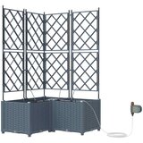  Vrtna saksija 3 pcs Svijetlo siva 80 x 80 x 142 cm Plastika | shoptok.hr