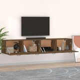  Stenska omarica 2 kosa dimljeni hrast 100x36,5x35 cm inžen. les, (20716689) | Shoptok.si
