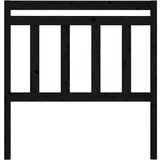  Uzglavlje za krevet crno 81 x 4 x 100 cm od masivne borovine | shoptok.hr