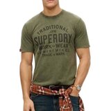Superdry Muška majica Machined Goods Workwear Tee, Maslinasta