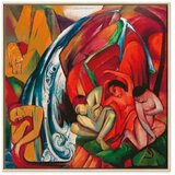  Slika - Franz Marc – The waterfall (Women under a waterfall) 40x40 U prirodnom drvenom okviru | shoptok.hr