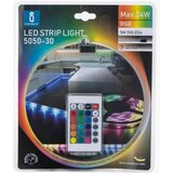 Aigostar led rgb prigušiva traka 5m LED/24W/12/230V IP65 + daljinski upravljač | Eponuda.com