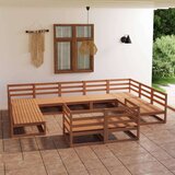  Vrtna sedežna garnitura 11-delna trdna borovina, (20998753) Cene