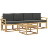 vidaXL Zunanja garnitura za sedenje z blazino 5 pcs Bela in antracit, (5000282615) | Shoptok.si