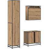  Set namještaja za kupaonicu 3 kom. Umjetnički hrast | shoptok.hr