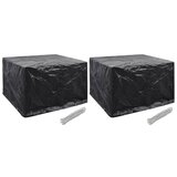 vidaXL Pokrivalo za vrtno pohištvo 2 kosa 8 obročkov 135x135x90 cm, (20766583) | Shoptok.si