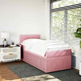 Box spring krevet s madracem ružičasti 80 x 200 cm baršunasti | shoptok.hr