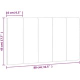 vidaXL Vzglavna stranica svetlo siva 80 cm žamet, (21055799) | Shoptok.si