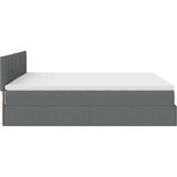 vidaXL Otomanski krevet s madracem tamnosivi 160x200cm od tkanine | shoptok.hr