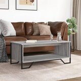  Stolić za kavu siva boja hrasta 100x51x40 cm konstruirano drvo | shoptok.hr