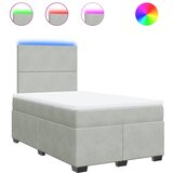 Box spring krevet s madracem svjetlosivi 120x200 cm baršunasti | shoptok.hr
