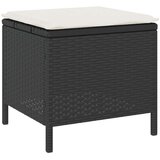  3-delni vrtnarski jedilni set z blazinami črna poli ratan akacija, (22016593) | Shoptok.si