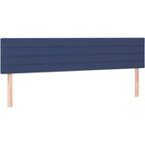 Maison Chic Posteljno vzglavje - Vzglavna omarica 2 kosa modro 90x5x78/88 cm blago, (22077706) Cene