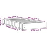 vidaXL Okvir kreveta voštano smeđi 75 x 190 cm od masivne borovine | shoptok.hr