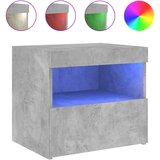 The Living Store Nočna omarica z LED lučkami betonsko siva 50x40x45 cm - Nočna Omarica, (21448582) | Shoptok.si