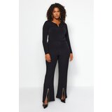 Trendyol Curve Black Stone Detailed Finike Woven Trousers Cene