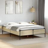 Furnova Posteljni okvir sonoma hrast 120x190 cm inž. les in kovina, (21940478) | Shoptok.si