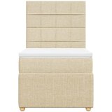  Krevet s oprugama i madracem krem 100 x 200 cm od tkanine | shoptok.hr