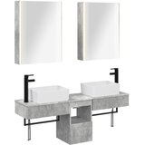  Set ormarića za kupaonicu 5 pcs Betonska siva 53 x 15,5 x 70 cm | shoptok.hr