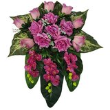  Dvojni nagrobni šopek (Do x Š x V: 65 x 65 x 20 cm, Roza) | Shoptok.si