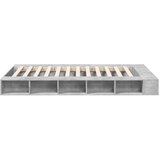  Okvir kreveta boja betona 135 x 190 cm od konstruiranog drva | shoptok.hr