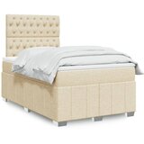  s oprugama i madracem krem 120 x 200 cm od tkanine | shoptok.hr