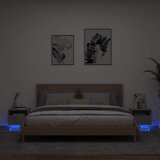  Noćni ormarići s LED svjetlima 2 kom boja betona 40x39x37 cm | shoptok.hr